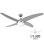EDM 33807 Caspio Deckenventilator, Licht und Fernbedienung, 60 W, Chrom