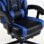 F36-2 Silla Gaming con Reposapiés Azul/Negra