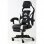 F36-2 Cadeira Gaming com Apoio para Pés Branca/Preta