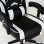 F36-2 Cadeira Gaming com Apoio para Pés Branca/Preta
