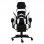 F36-2 Cadeira Gaming com Apoio para Pés Branca/Preta