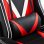 F004 Silla Gaming con Reposapiés Roja/Negra