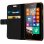 Avizar Funda Billetera Negra para Lumia 630/635