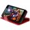 Avizar Funda Libro Billetera Roja para Nokia Lumia 640