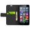 Avizar Funda Billetera Negra para Nokia Lumia 640