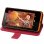 Avizar Funda Billetera Roja para Nokia Lumia 630/635