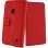 Avizar Funda Billetera de Color Rojo para Nokia Lumia 520/525