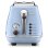 Grille-pain vintage DeLonghi CTOV 2103.AZ 2 fentes 900 W Réchauffage Décongélation Bleu