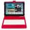 SilverHT Universalhülle mit MicroUSB-Tastatur Rot/Weiß für 9" - 10,1" Tablets