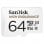 SanDisk MicroSDHC haute endurance 64 Go classe 10 U3 V30 UHS-I + adaptateur SD