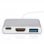 Digitus Adaptador USB 3.0 Type-C a HDMI/USB 3.0/USB C Blanco