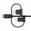 Belkin F8J050bt04-BLK Cable Adaptador Micro-USB/Lightning/USB-C 1.2m Negro