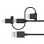 Belkin F8J050bt04-BLK Cable Adaptador Micro-USB/Lightning/USB-C 1.2m Negro