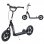 HomCom Scooter Patinete con 2 Ruedas Manillar Ajustable Negro