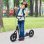 HomCom Scooter Patinete con 2 Ruedas Manillar Ajustable Negro