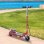 HomCom Scooter Patinete Eléctrico Plegable con Manillar Rojo