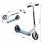 HomCom Scooter Patinete Plegable Manillar Ajustable Aluminio Blanco/Azul
