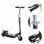 HomCom Scooter Patinete Eléctrico Plegable con Manillar Negro/Plata