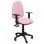 Chaise de bureau Piqueras y Crespo Tribaldos avec accoudoirs réglables rose