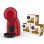 Krups Nescafé Dolce Gusto Piccolo XS Red Pack + 3 Packungen Dolce Gusto Au Lait Kaffee
