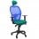 Piqueras y Crespo Jorquera Bali Silla Oficina con Cabecero Fijo Malla Azul/Turquesa