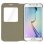 Avizar Capa Protetora Livro Dourada com Janela para Samsung Galaxy S6 Edge