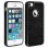 Avizar Funda Protectora de Aluminio y Silicona Negra para iPhone 5 / iPhone 5s / iPhone SE
