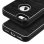 Avizar Funda Protectora de Aluminio y Silicona Negra para iPhone 5 / iPhone 5s / iPhone SE