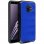 Avizar Funda Protectora de Aluminio y Contornos de Silicona Azul para Samsung Galaxy A6