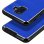 Avizar Funda Protectora de Aluminio y Contornos de Silicona Azul para Samsung Galaxy A6
