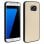 Avizar Funda Protectora de Aluminio y Silicona Dorada para Samsung Galaxy S7 Edge