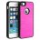 Avizar Funda Protectora de Aluminio y Silicona Rosa para iPhone 5 / iPhone 5S / iPhone SE