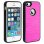 Avizar Funda Protectora de Aluminio y Silicona Rosa para iPhone 5 / iPhone 5S / iPhone SE