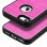 Avizar Funda Protectora de Aluminio y Silicona Rosa para iPhone 5 / iPhone 5S / iPhone SE