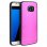 Avizar Funda Protectora de Aluminio y Silicona Rosa para Samsung Galaxy S7 Edge