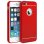 Avizar Funda Protectora de Aluminio y Silicona Roja para iPhone 5 / iPhone 5S / iPhone SE