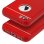 Avizar Funda Protectora de Aluminio y Silicona Roja para iPhone 5 / iPhone 5S / iPhone SE