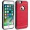 Avizar Funda Protectora de Aluminio y Silicona Roja para iPhone 6 / iPhone 6S