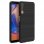 Avizar Funda Protectora de Silicona y Carbono Efecto Aluminio Negro para Samsung Galaxy S9 / A7 2018