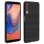 Avizar Funda Protectora de Silicona y Carbono Efecto Aluminio Negro para Samsung Galaxy S9 / A7 2018
