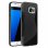 Avizar Funda Protectora de Siligona Negra Flexible S-Line para Samsung Galaxy S7