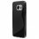 Avizar Funda Protectora de Siligona Negra Flexible S-Line para Samsung Galaxy S7