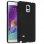 Avizar Funda Protectora de Silicona Negra Ultrafina para Samsung Galaxy Note 4