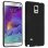 Avizar Funda Protectora de Silicona Negra Ultrafina para Samsung Galaxy Note 4