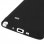 Avizar Funda Protectora de Silicona Negra Ultrafina para Samsung Galaxy Note 4