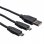 Bigben Cable USB/Micro USB Doble para Carga Mandos PS4 3m