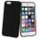 Avizar Funda Protectora de Silicona Flexible Antihuellas Negra para iPhone 6 / iPhone 6S