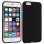 Avizar Funda Protectora de Silicona Flexible Antihuellas Negra para iPhone 6 / iPhone 6S