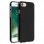 Avizar Capa Protetora de Silicone Flexível Anti-manchas Preta para iPhone 7 / 8