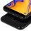 Avizar Funda Protectora Silicona Flexible Antihuellas Negro para Samsung Galaxy J6